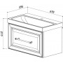 Тумба под умывальник Belux Белюкс ЖЕНЕВА НП 71-01, белый глянцевый 