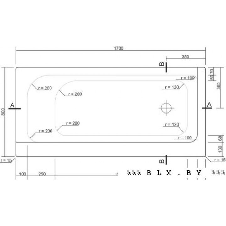 Ванна Cersanit Smart 170x80 L [S301-117]